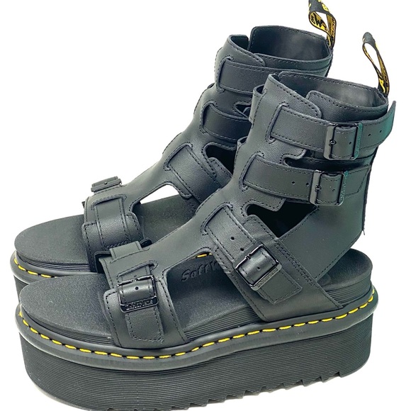 Dr. Martens Shoes Dr Martens Giavanna Platform Black Leather Ladys